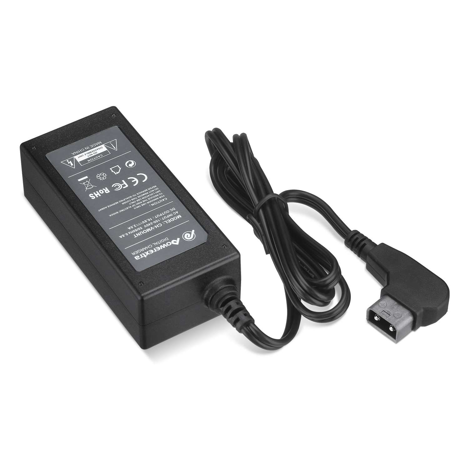 Powerextra D-Tap Charger with D-Tap Cable for V Mount Battery V Lock Battery Gold Mount Battery