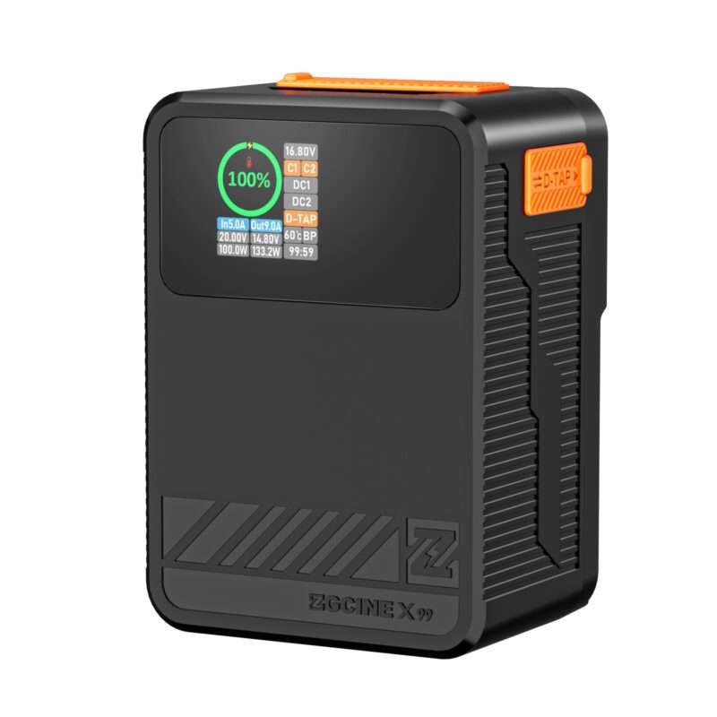 ZGCINE ZG-X99 V-Mount Battery,Support bidirectional 100W PD USB-C Fast Charger 99Wh/14.8V