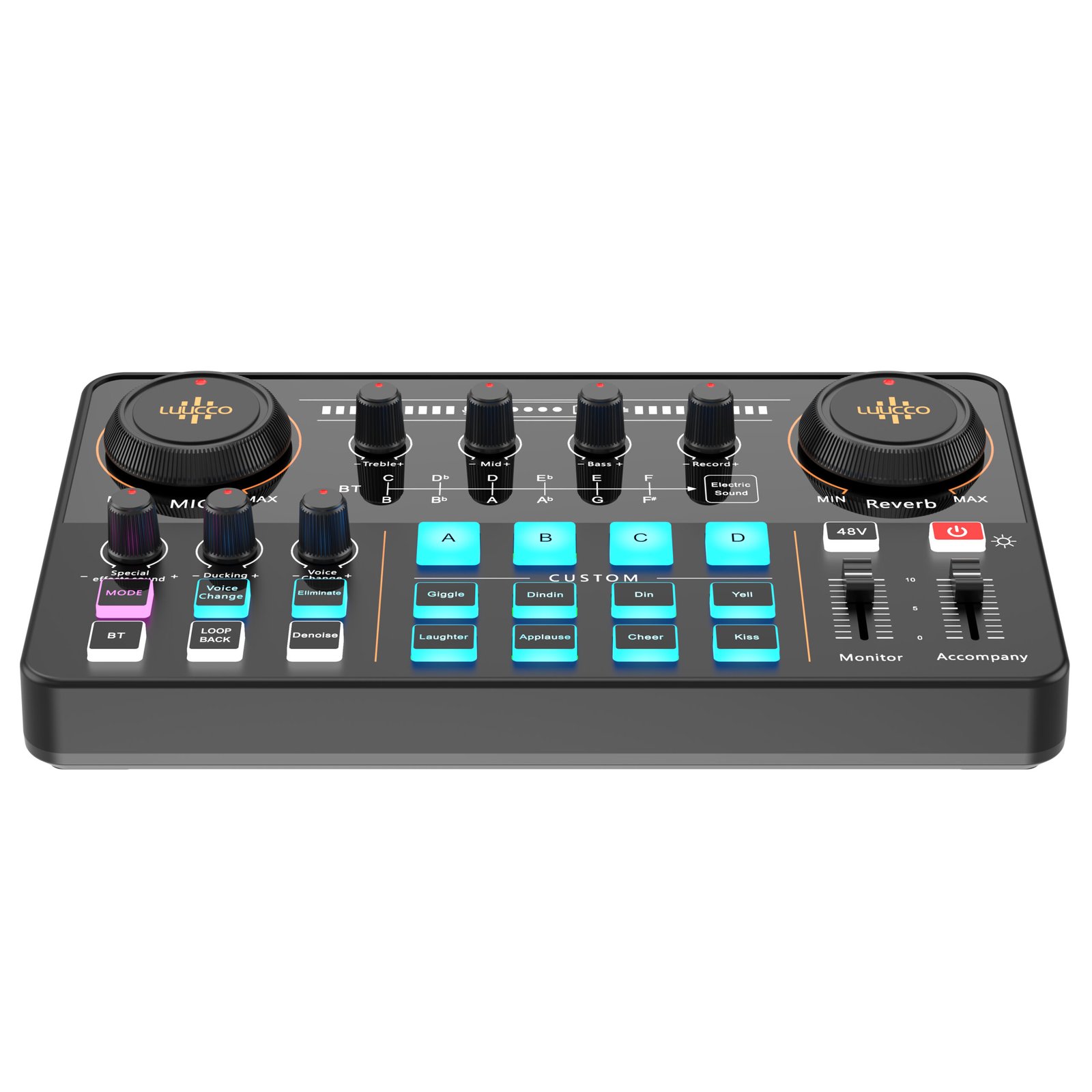 Luucco MI-2 Audio Interface with Mixer and Sound Card