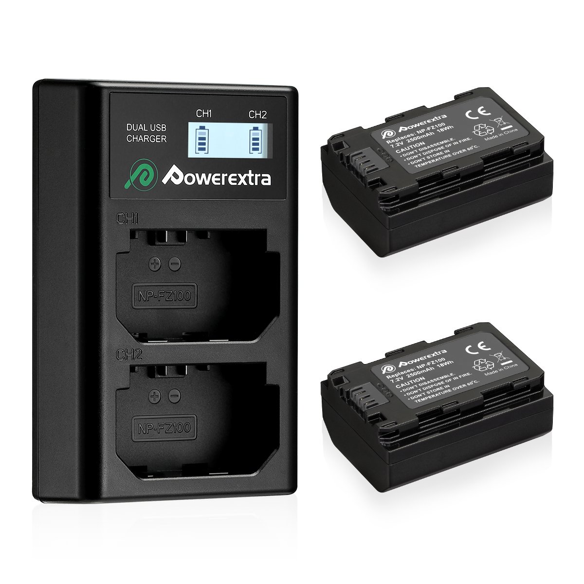 Powerextra Replacement Sony NP-FZ100 Battery 2500mAh