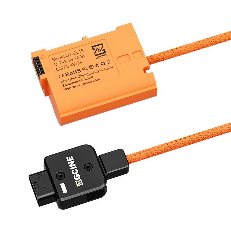 ZGCINE D-Tap to EL15 for Nikon Dummy Battery Cable (braided wire）