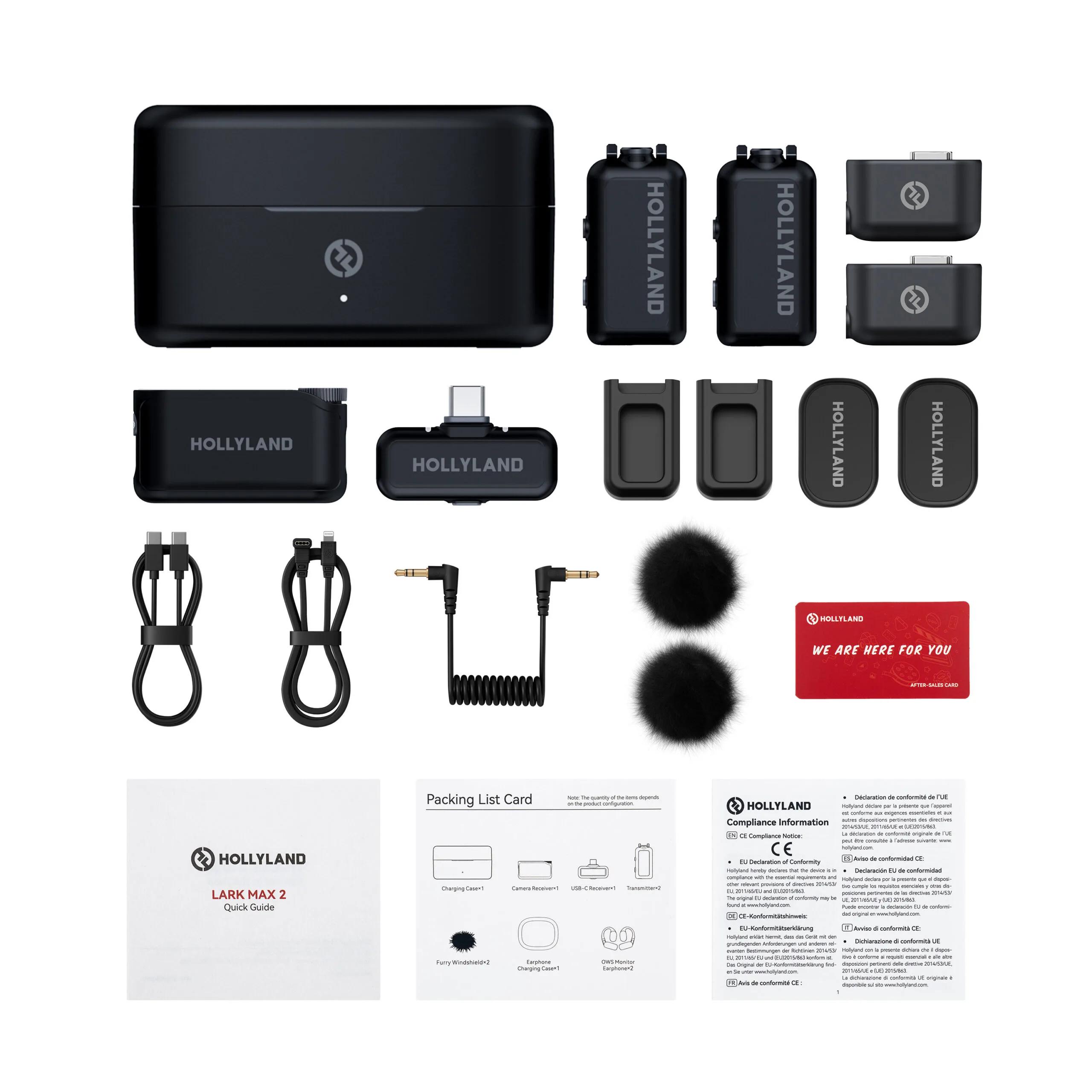 Hollyland LARK MAX 2 Combo 2-Person Wireless Microphone System for Cameras and Mobile Devices (Space Gray, 2.4 GHz)