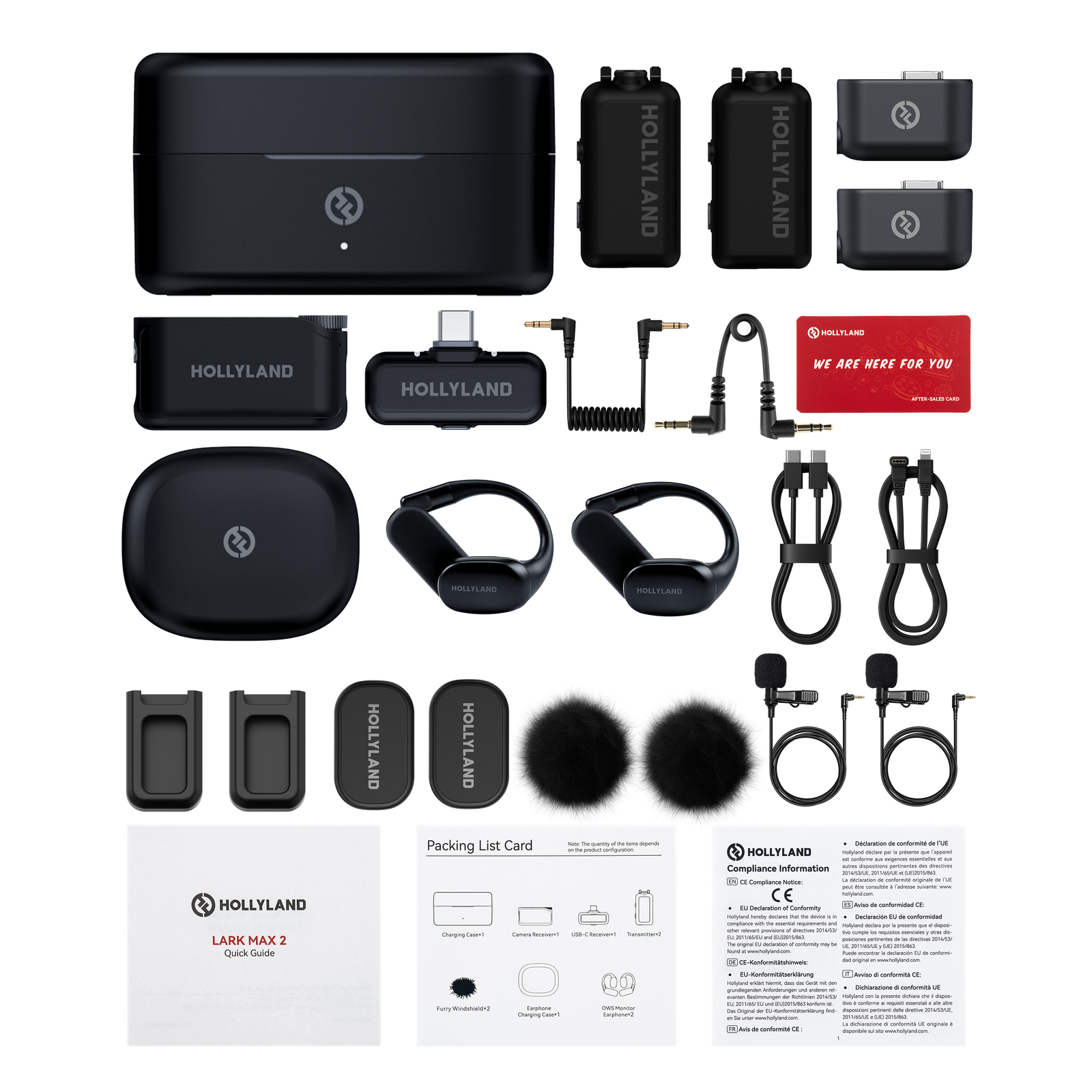 Hollyland LARK MAX 2 Ultimate Combo 2-Person Wireless Microphone System for Cameras and Mobile Devices (Space Gray, 2.4 GHz)