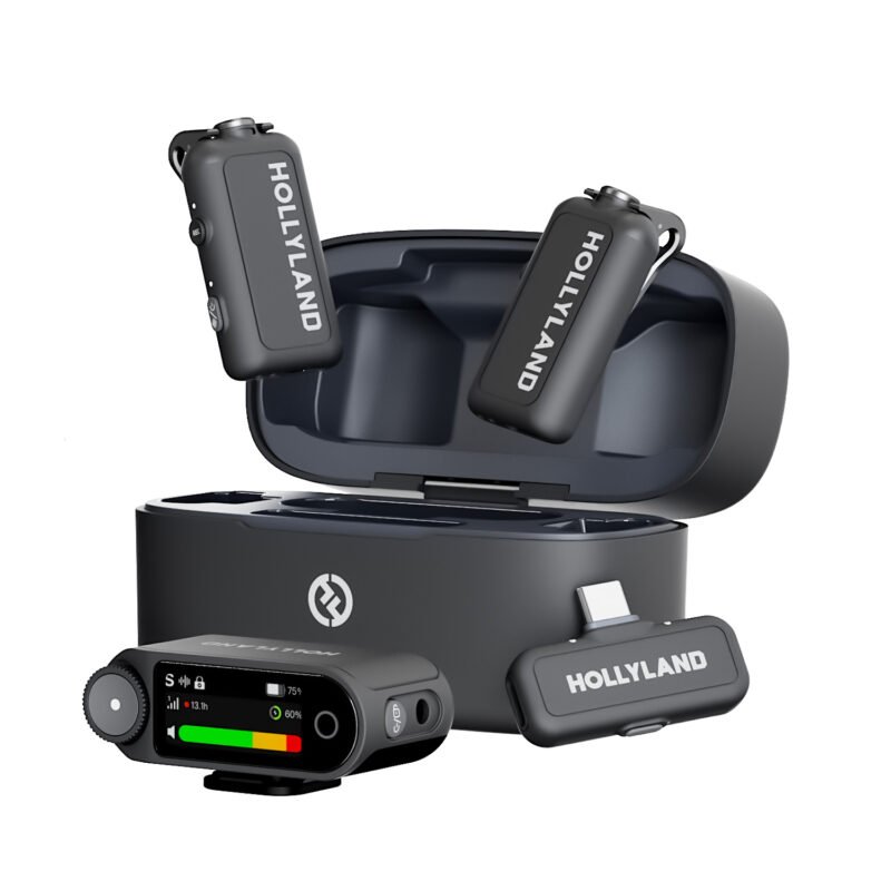 Hollyland LARK MAX 2 Combo 2-Person Wireless Microphone System for Cameras and Mobile Devices (Space Gray, 2.4 GHz)