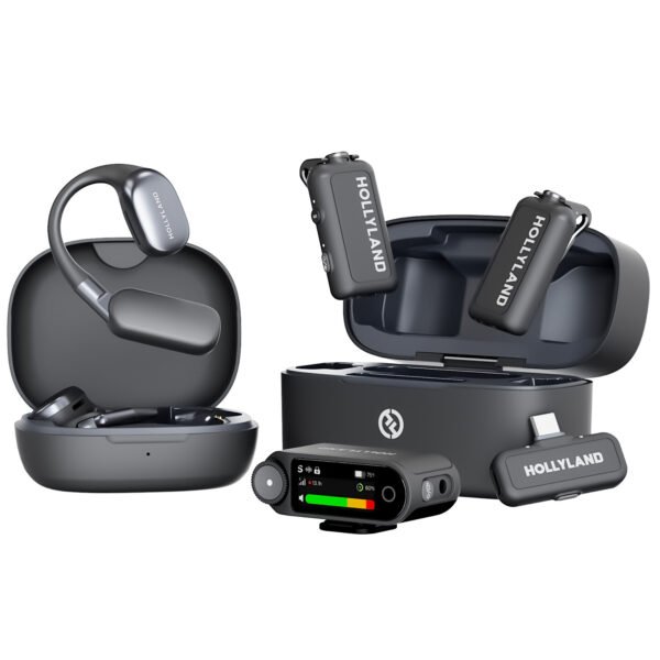 Hollyland LARK MAX 2 Ultimate Combo 2-Person Wireless Microphone System for Cameras and Mobile Devices (Space Gray, 2.4 GHz)