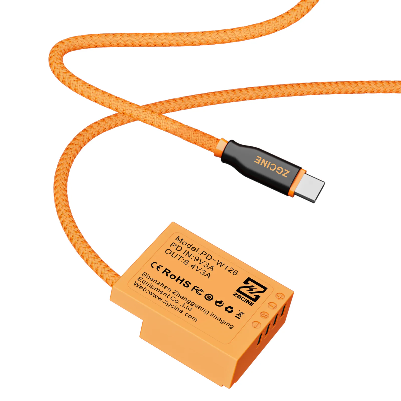 ZGCINE USB-C PD to W126 for Fujifilm Dummy Battery Cable