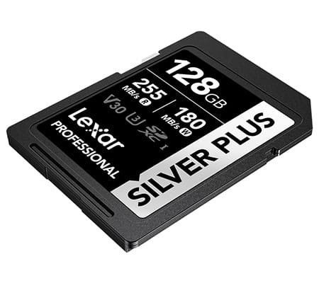 Lexar 128GB Professional SILVER PLUS UHS-I SDXC Memory Card