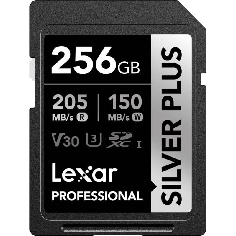 Lexar 256GB Professional SILVER PLUS UHS-I SDXC Memory Card
