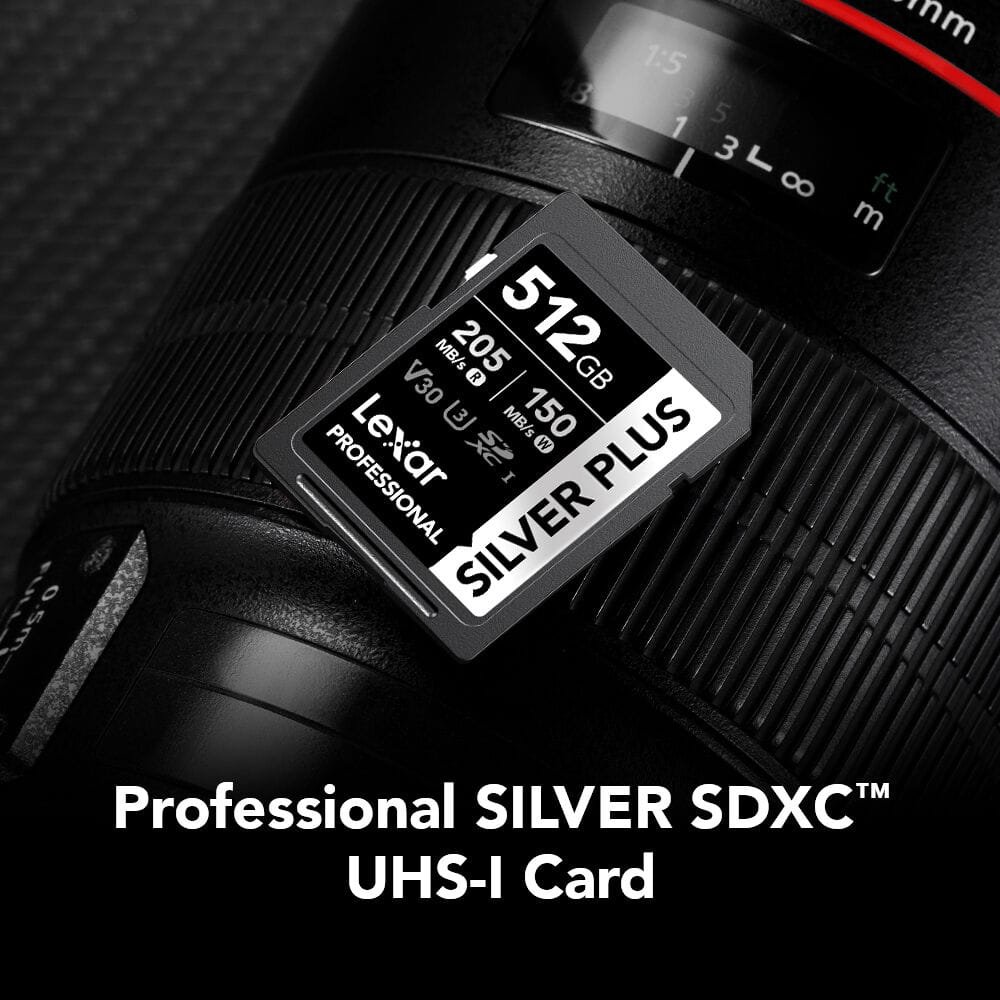 Lexar 512GB Professional SILVER PLUS UHS-I SDXC Memory Card
