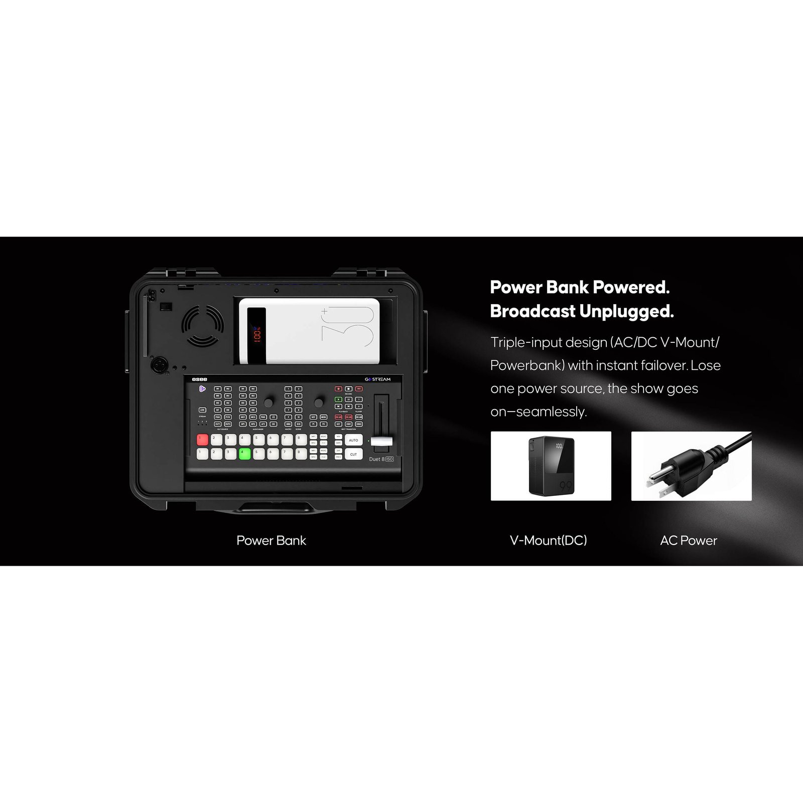 OSEE GoStream Duet 8 ISO 8-Channel Live Stream Video Mixer-Switcher Kit