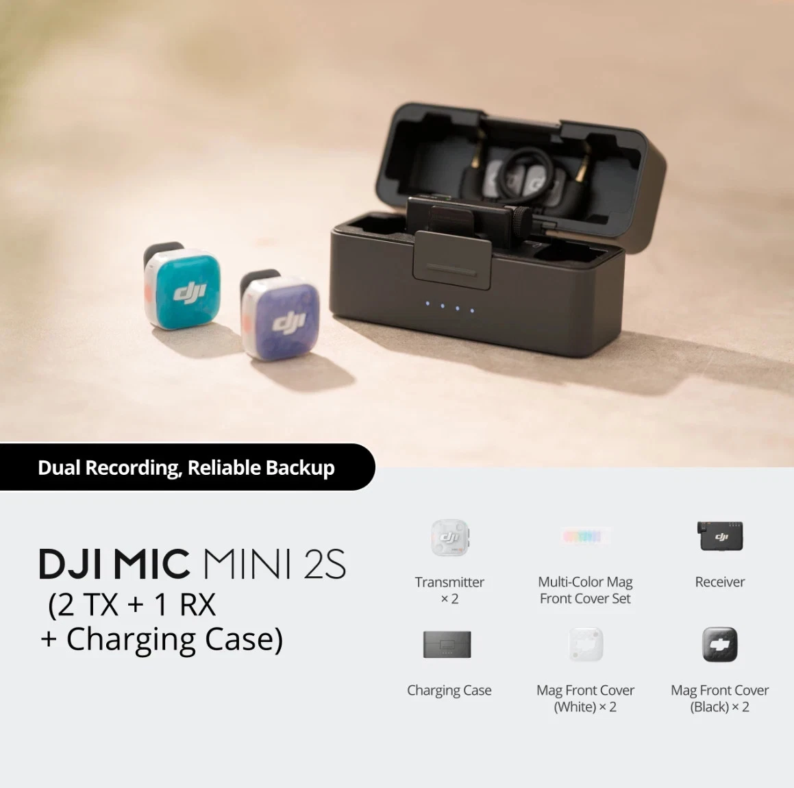 DJI Mic Mini 2S (2 TX + 1 RX + Charging Case) DIGITAL MASTER: https:::digitalmastergh.com 2