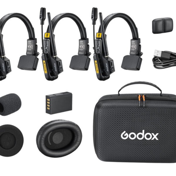 Godox SkyTalk Air 3S 3-Person Full-Duplex Wireless Intercom Headset System (2.4 GHz)