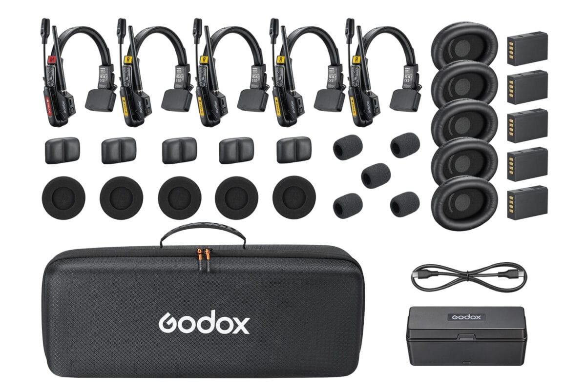 Godox SkyTalk Air 5S 5-Person Full-Duplex Wireless Intercom Headset System (2.4 GHz)
