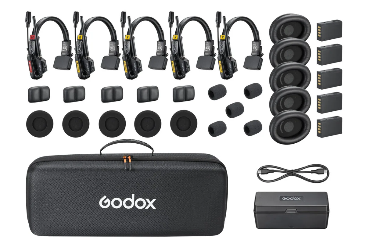 Godox SkyTalk Air 5S 5-Person Full-Duplex Wireless Intercom Headset System (2.4 GHz)