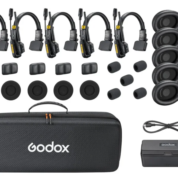 Godox SkyTalk Air 5S 5-Person Full-Duplex Wireless Intercom Headset System (2.4 GHz)