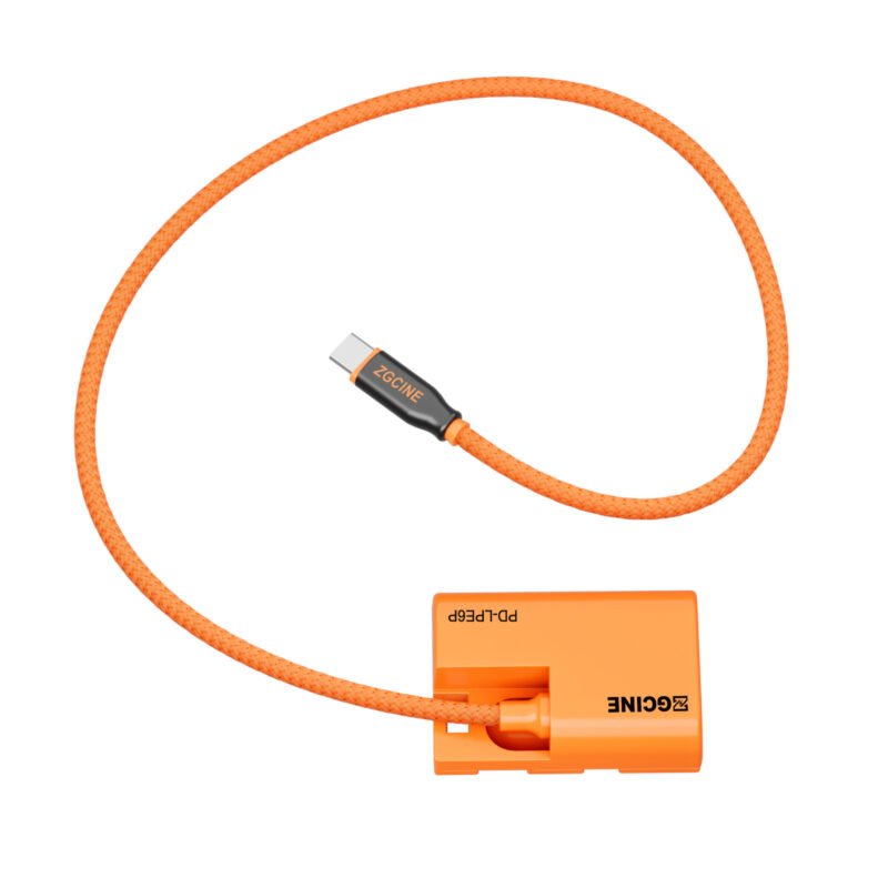 ZGCINE PD-LPE6P USB-C to LP-E6P Braided Dummy Battery Cable